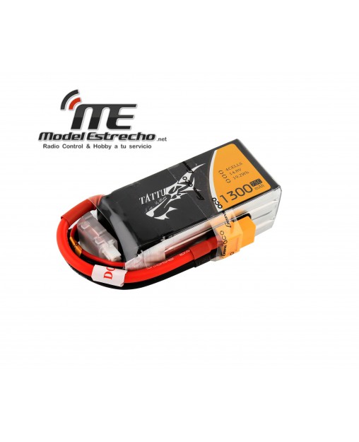 TATTU GENS ACE 1300mah 14,8v 75C 4S1P LIPO BATERIA PACK 