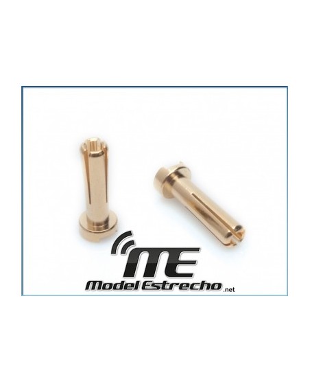 CONECTOR LRP 4mm MACHO ORO WORKS TEAM (10U.)