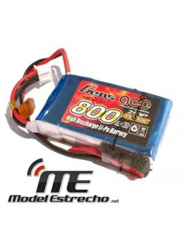 Gens Ace 800mah 7,4v 40C 2S1P LIPO BATERIA PACK