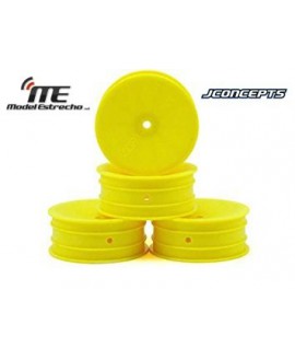 JCONCEPTS LLANTA 1/10 DELANTERA AMARILLA HEX. 12 mm (4Pzs)