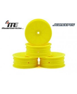 JCONCEPTS LLANTA 1/10 DELANTERA AMARILLA HEX. 12 mm (4Pzs)