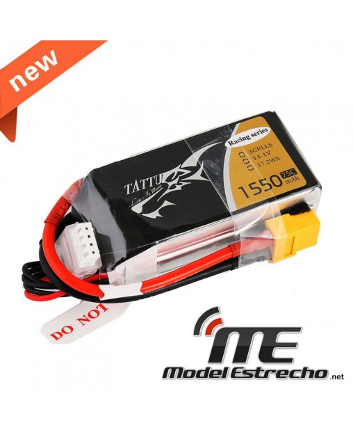 TATTU GENS ACE 1550MAH 11,1v 75C 3S1P LIPO BATERIA PACK 