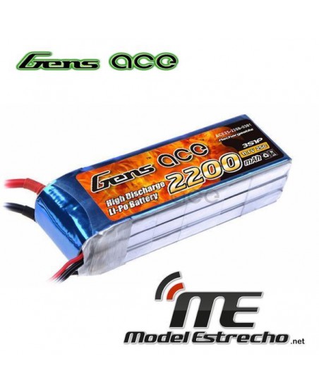 Gens Ace 2200mah11,1v 45C 3S1P LIPO BATERIA PACK