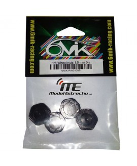 TUERCAS RUEDAS CIEGAS 6MIK ROJOS CNC