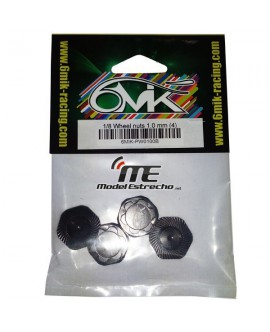 TUERCAS RUEDAS CIEGAS 6MIK ROJOS CNC