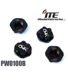 TUERCAS RUEDAS CIEGAS 6MIK NEGRO CNC