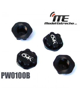 TUERCAS RUEDAS CIEGAS 6MIK NEGRO CNC