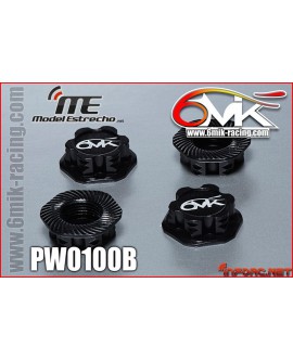 TUERCAS RUEDAS CIEGAS 6MIK NEGRO CNC