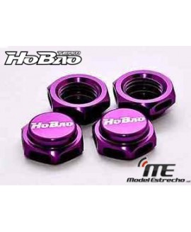 HOBAO TUERCAS CIEGA RUEDAS MORADO
