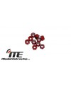 ULTIMATE TUERCAS 3mm AUTOBLOCANTE ALUMINIO ROJAS 3mm (10u.)