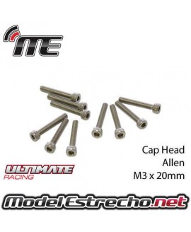 TORNILLOS M3x20mm CILINDRICO (10U.)