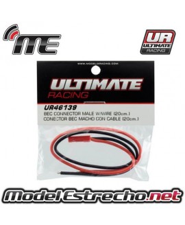 CONECTOR BEC MACHO CON CABLE 20 CM
