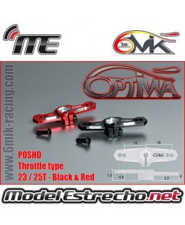 HORN GAS/FRENO OPTIMA 6MIK ALUMINIO CNC ROJO 25T
