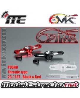 HORN GAS/FRENO OPTIMA 6MIK ALUMINIO CNC ROJO 25T