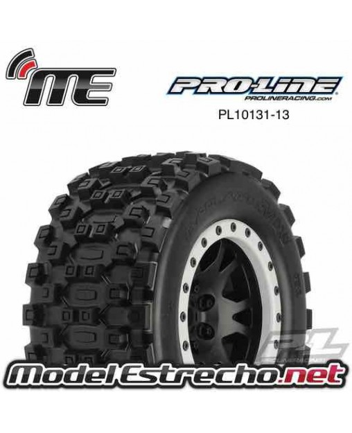 PROLINE BADLANDS MX43 PRO-LOC ALL TERRAIN TIRES MOUNTED FOR X-MAXX
