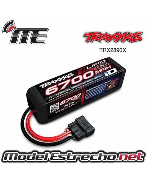 BATERIA TRAXXAS POWER CELL LIPO 6700MAH 14.8V 4S 25C 