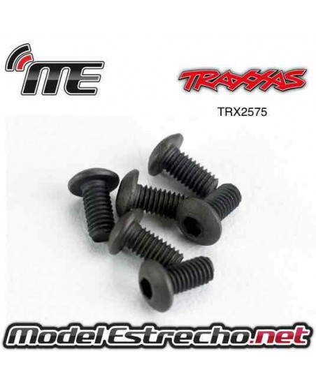 TRAXXAS SCREWS 3x6mm BUTTON -HEAD MACHINE (HEX DRIVE ) (6)