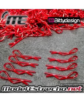 CLIPS CARROCERIA BITTYDESIGN ROJO (8 U.)