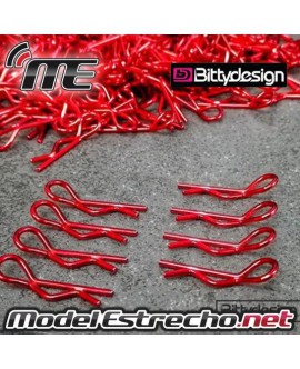CLIPS CARROCERIA BITTYDESIGN ROJO (8 U.)