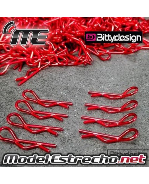 CLIPS CARROCERIA BITTYDESIGN ROJO (8 U.)
