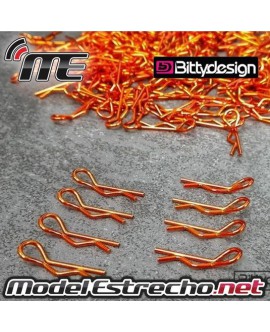 CLIPS CARROCERIA BITTYDESIGN NARANJA (8 U.)
