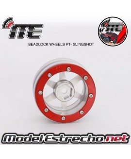 BEADLOCK WHEELS PT - SLINGSHOT SILVER/RED 1.9