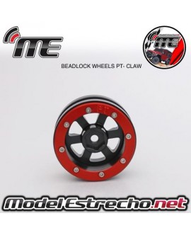 BEADLOCK WHEELS PT - CLAW BLACK/RED 1.9 (2U.)