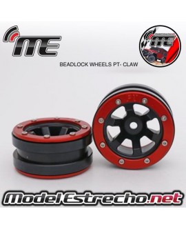 BEADLOCK WHEELS PT - CLAW BLACK/RED 1.9 (2U.)