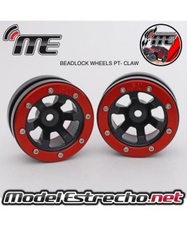 BEADLOCK WHEELS PT - CLAW BLACK/RED 1.9 (2U.)