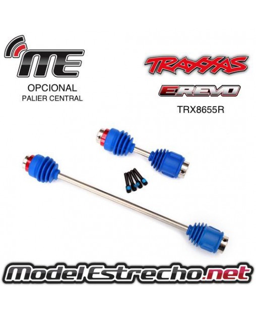 TRAXXAS DIVESHAFTS, CENTER E-REVO (STEEL CONSTANT-VELOCITY) FRONT (1)/REAR (1)