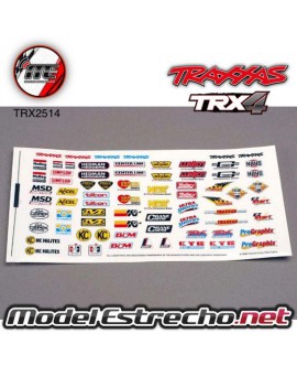 TRAXXAS DECAL SHEET, RACING SPONSORS