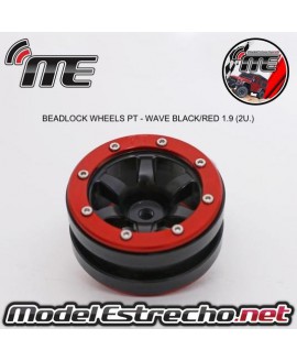 BEADLOCK WHEELS PT - WAVE BLACK/RED 1.9 (2U.)