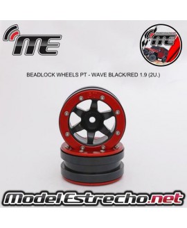 BEADLOCK WHEELS PT - WAVE BLACK/RED 1.9 (2U.)