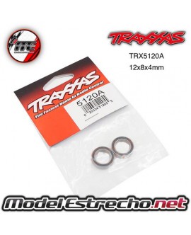 BALL BEARINGS, BLACK RUBBER SEALED (12X18X4MM) (2)