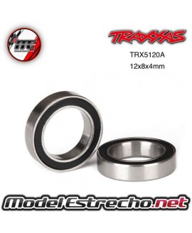 BALL BEARINGS, BLACK RUBBER SEALED (12X18X4MM) (2)