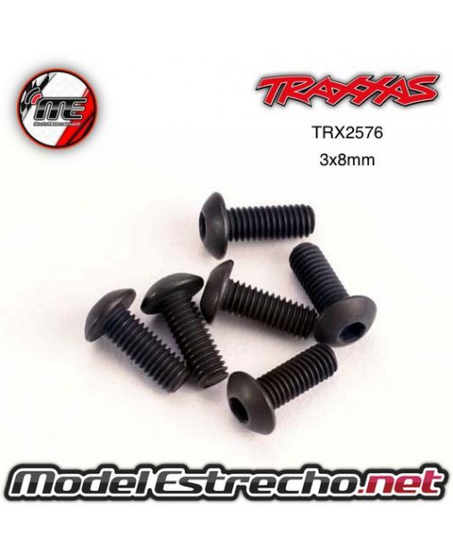 SCREWS, 3X8MM BUTTON-HEAD MACHINE (HEX DRIVE) (6)