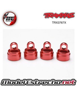 SHOCK CAPS ALUMINIUM RED ANODIZED