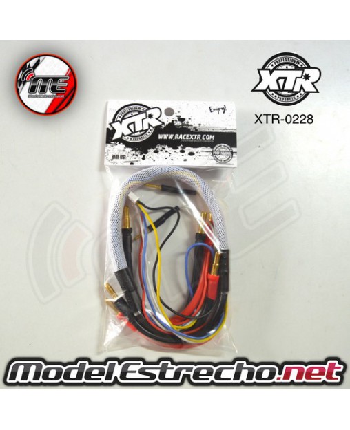 CABLE DE CARGA 2 LIPO 2S-2 BANANA 4mm/5mm