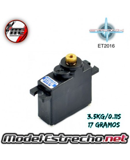 MICRO SERVO DIGITAL METAL GAER ETRONIX 17 Gramos 3,5Kgr/0,11s. 