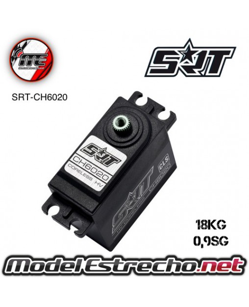 SERVO SRT HV CORELESS CAJA SEMI-METALICA PIÑON METALICO CH6020 18Kg.  0.9Seg. 