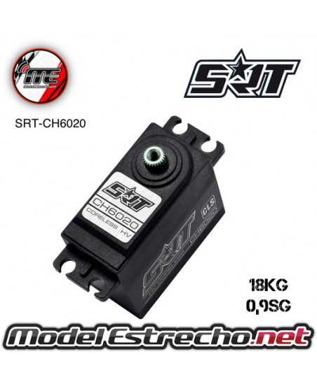 SERVO SRT HV CORELESS CAJA SEMI-METALICA PIÑON METALICO CH6020 18Kg.  0.9Seg. 