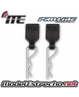 CLIPS CARROCERIA CON TIRADOR DE GOMA PROLINE 1/8 (12U.) 