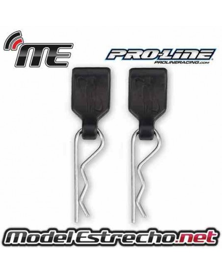 CLIPS CARROCERIA CON TIRADOR DE GOMA PROLINE 1/8 (12U.) 