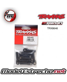 AXEL CARRIERS, LEFT & RIGHT (1 EACH)(USE WITH 8X16MM & AND 17X26MM BALL BEATINGS)/ DUST BOOT RETAINERS (4)