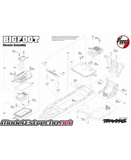 TRAXXAS PARTE PLASTICA SUJETA BATERIA 