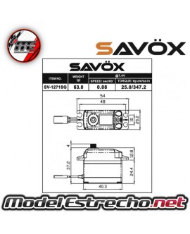 SERVO SAVOX SV1271TG ALTO VOLTAJE