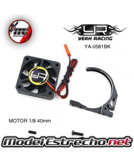 SOPORTE VENTILADOR MAS VENTILADOR DE 40x40mm PARA MOTORES 1/8 40m