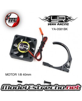 SOPORTE VENTILADOR MAS VENTILADOR DE 40x40mm PARA MOTORES 1/8 40m