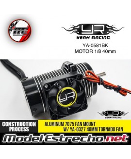 SOPORTE VENTILADOR MAS VENTILADOR DE 40x40mm PARA MOTORES 1/8 40m