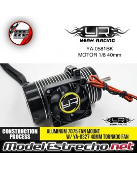 SOPORTE VENTILADOR MAS VENTILADOR DE 40x40mm PARA MOTORES 1/8 40m